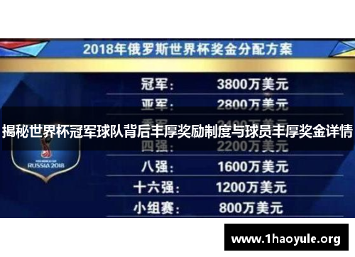揭秘世界杯冠军球队背后丰厚奖励制度与球员丰厚奖金详情 揭秘世界杯冠军球队背后丰厚奖励制度与球员丰厚奖金详情