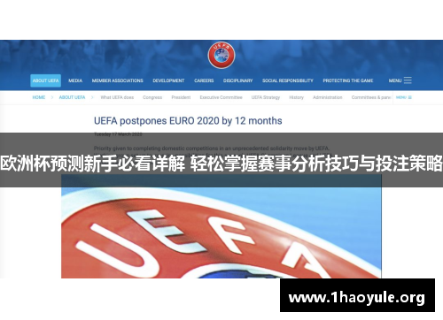 欧洲杯预测新手必看详解 轻松掌握赛事分析技巧与投注策略 欧洲杯预测新手必看详解 轻松掌握赛事分析技巧与投注策略